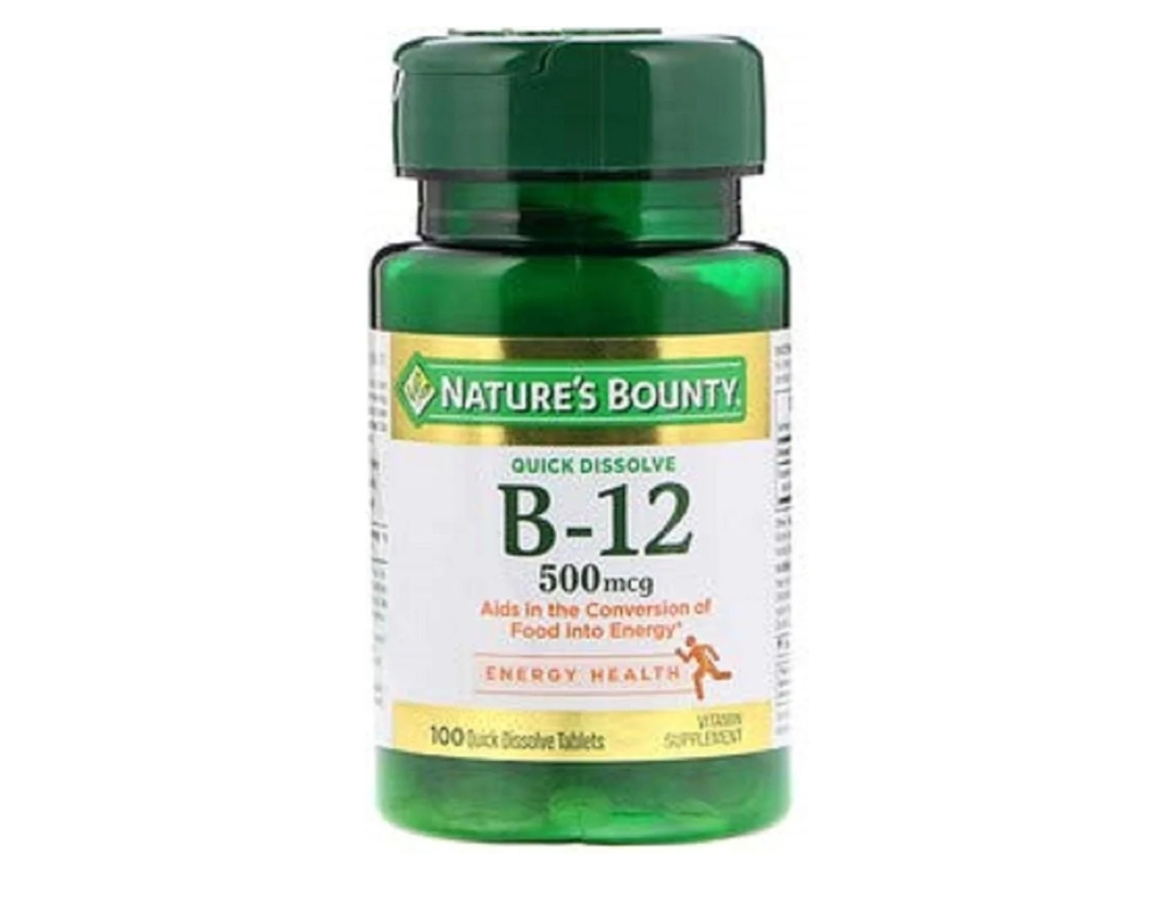 Natures Bounty Vitamin B12-500mcg ,100 Cherry Flavoured Quick Dissolve Tablets