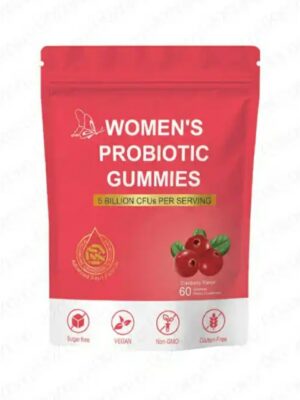 Women's Probiotic Gummies-5 Billion CFU per serving (Craneberry Flavour)-60 Gummies